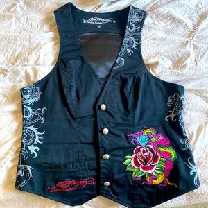 Ed Hardy by Christian Audingier MEDIUM Black vest